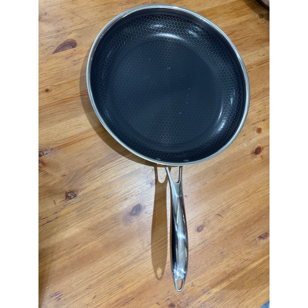 HexClad Hybrid Nonstick 12 Inch Frying Pan Skillet Stainless Steel No Lid
